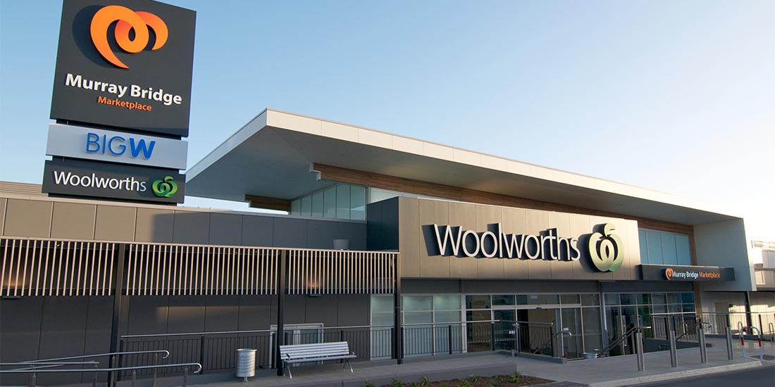Exterior of Woolworths entrance