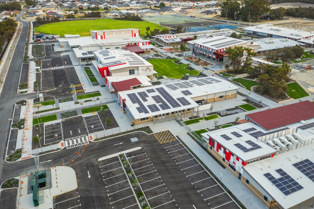 Aerial view of new PPP school
