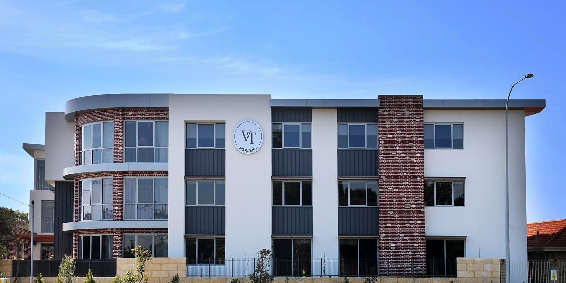 Front-on view of aged care home facility