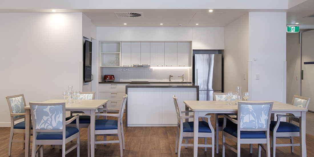 Sunrise Beach Aged Care internal kitchen and dining